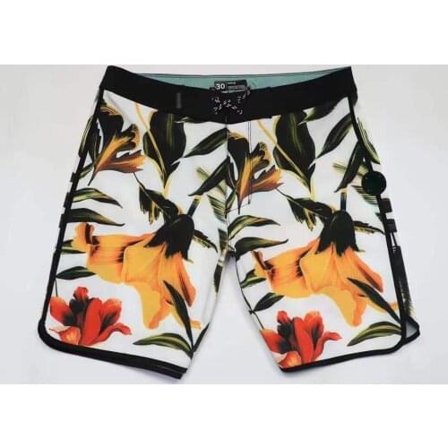 8 Models Flower Print Bermuda Phantom Beach Shorts Mens Waterproof Breathable Elastic Boardshorts Surfing Swim Fitness Trunks