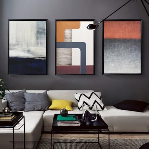 Modern Nordic Abstract Oil Painting Geometric Canvas Art Poster Canvas Prints Wall Pictures for Living Room Cuadros Home Decor