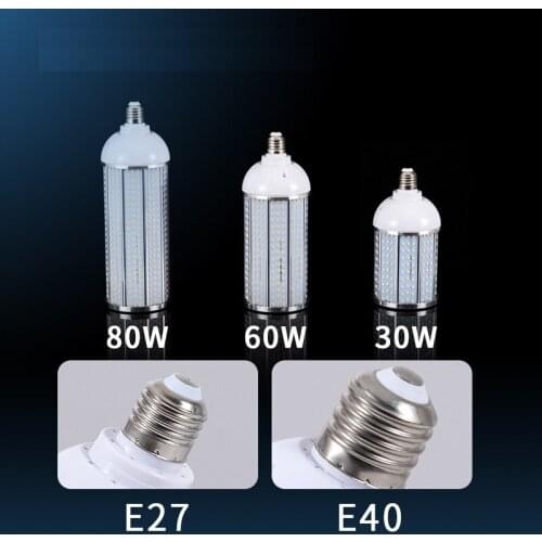 LED Spot Light Corn Lamp Road Street Factory Bulb E27/E39/E40 30w 60w 80w Natural White 4000k Aluminum Corn Lamp For Warehouse