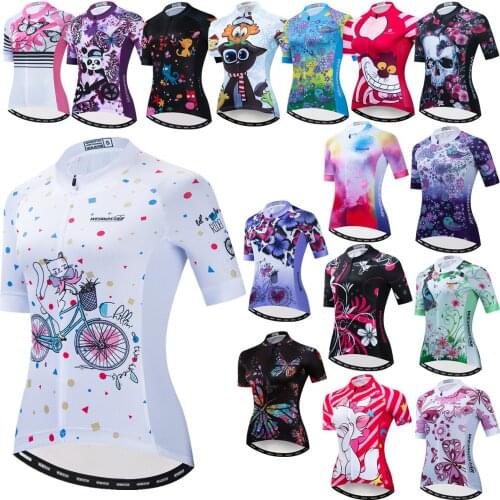 2021 Women Short Sleeve Jersey MTB Cycling Clothing Ropa Ciclismo Summer Road Bike Clothes lady Team Uniform Breathable