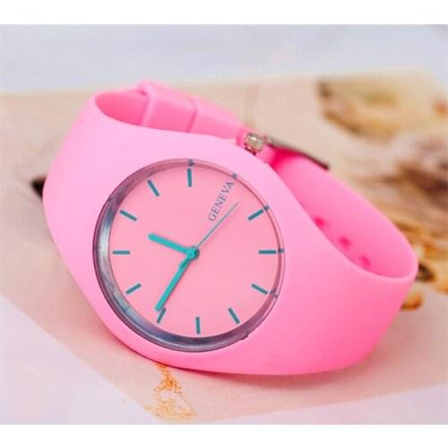 Geneva Women Watches Fashion Casual Sport Colorful Jelly Watches Silicone Band Quartz Wristwatches Girl Cheap Price Dropshipping