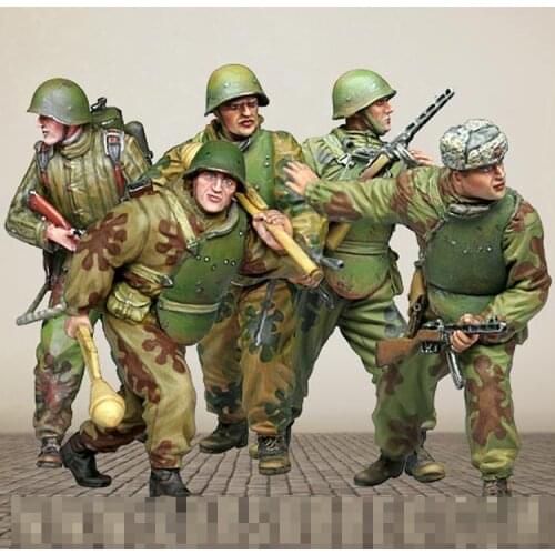 1/35 SOVIET SOLDIERS, Elite assault troops, Resin Model figure GK, Soldier Military theme of WWII Unassembled and unpainted kit