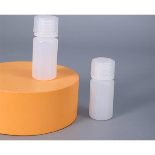 10PCS of 15ML Refillable bottles Translucent Food Grade reagent bottle with Lid Leakproof HDPE container