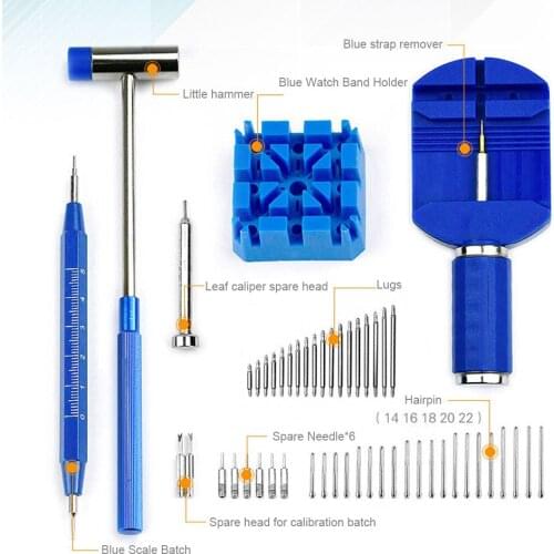 141pcs Watch Repair Tools Set Watch Band Bracelet Remover Opener Watch Strap Adjuster Spring Pin Pliers Watchmaker Repair set