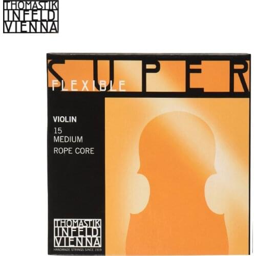 Thomastik-Infeld 15 Super flexible Violin Strings, Complete Set, 4/4 Size, Steel Core with Ball End E String