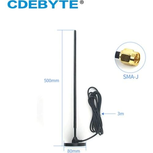 170MHz Wifi Antenna SMA-J Hign Gain 5dBi Copper Material Magnetic Base 3m Feeder External Cable Outdoor Omnidiretional Aerial