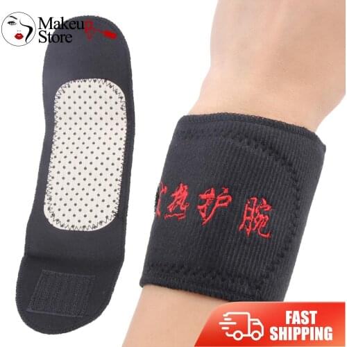 2 Pcs Magnetic Therapy Wrist Brace Protection Belt Spontaneous Heating Improve Blood Circulation Dredge Meridians