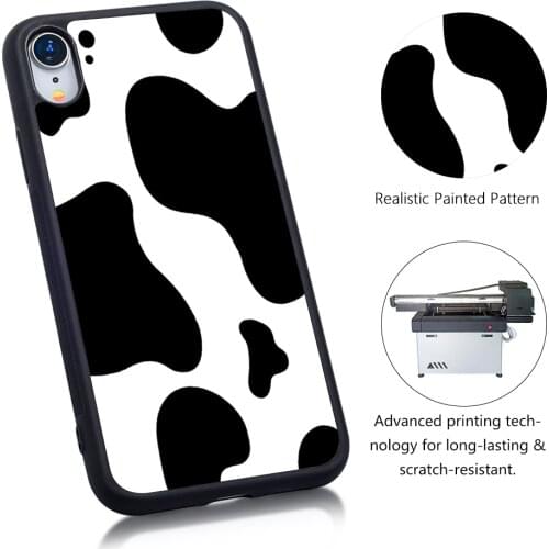 2D TPU Plastic Phone Case Cow Pattern for iPhone 11 Pro Max SE 2020 Soft Back Cover Coque Aluminum Sheets For Sublimation Print