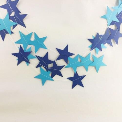 4M Paper Stars Party Birthday Guirlande Happy Easter Party Decorations Kids Baby Bedroom Decor Wedding DIY Hangging Decorations