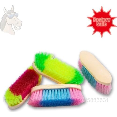 44 5008 8-1/2'' Horse Dandy Brush with Dual Color Stiff Bristles 20x6.5cm Adult Size Grooming Dandy Brush Stable Cleaning Brush