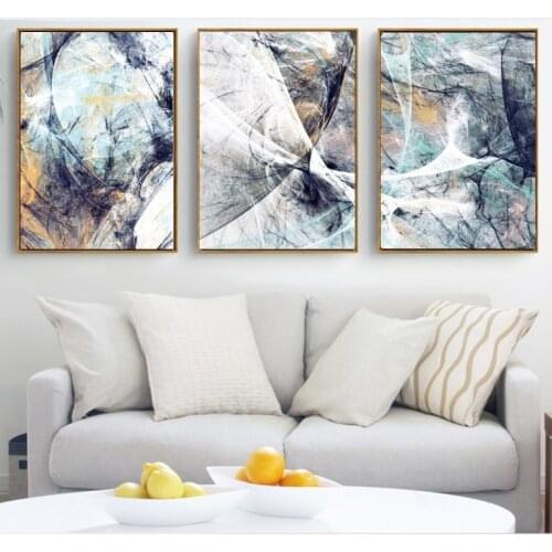 Abstract Art 3 Pieces Canvas Paintings Modular Pictures Wall Art Canvas for Living Room Decoration No Framed