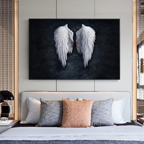 Abstract Angel Wings Canvas Art Posters And Prints Modern Wings Canvas Paintings On the Wall Art Canvas Pictures For Living Room