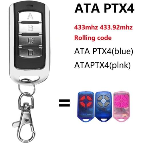ATA PTX4 PTX-4 Remote Control Gate Remote Control ATA Garage Door Remote Control 433MHz