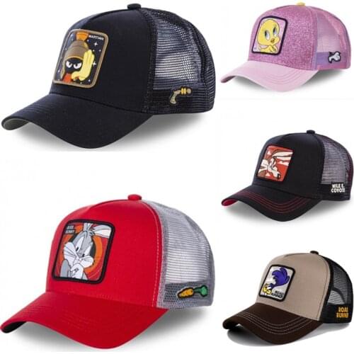 High Quality Disney Cartoon Anime Snapback Cotton Baseball Cap Men Women Hip Hop Dad Mesh Trucker Hat Dropshipping