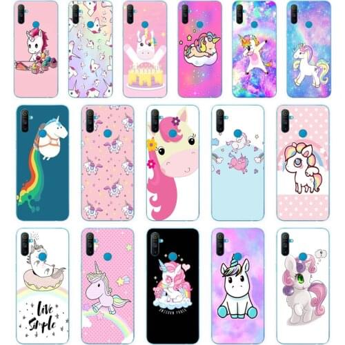 74 Unicorn On Rainbow Jetpack gift Soft Silicone Tpu Cover phone Case for OPPO A1K A5S A7 AX7 A5 A9 2020 Realme C3 Case