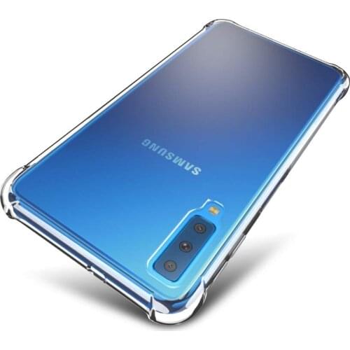 For Samsung A7(2018) 6.0'' Phone TPU Cover Shockproof Soft Silicone Premium Clear tpu Case for Samsung A7 2018 Crystal Slim Case