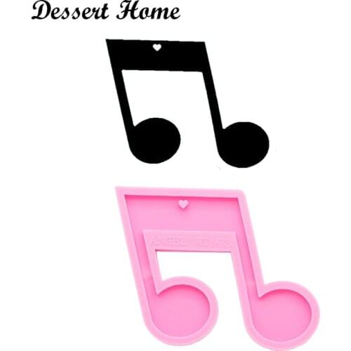 DY0174 Note Mold Jewelry Making Tools Keychain Resin Silicone Necklace Epoxy For Diy Liqui Earring Decoration Shiny