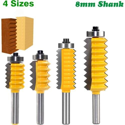 1pc 8mm Shank Milling Cutter Finger Joint Glue Milling Cutter Raised panel V joint Router Bits