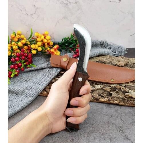 Kitchen Boning Knife Hand Forged Universal Fruit Paring Knife 3.5 inch Outdoor Camping Knives Hunting Tool with Wood Handle
