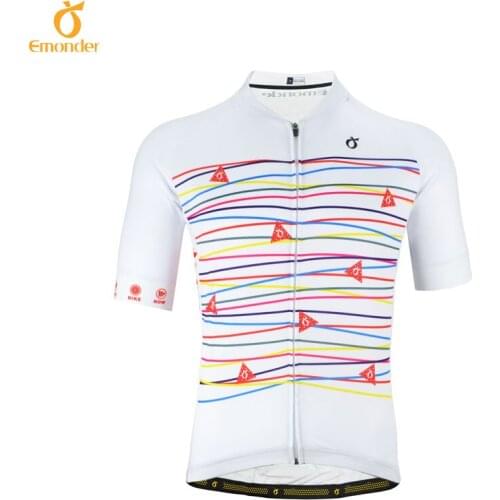 Mens Cycling Jersey Pro Road Bike MTB Short Sleeve Italy Antislip Sleeve Cuff High quality fabrics Bike Clothing Emonder