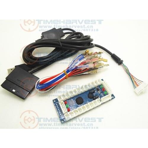PC PS3 PS2 XBOX360 (PC ver) to Arcade control panel 4 in 1 USB Arcade Controls USB Adapter to Jamma contronls board Wires cable