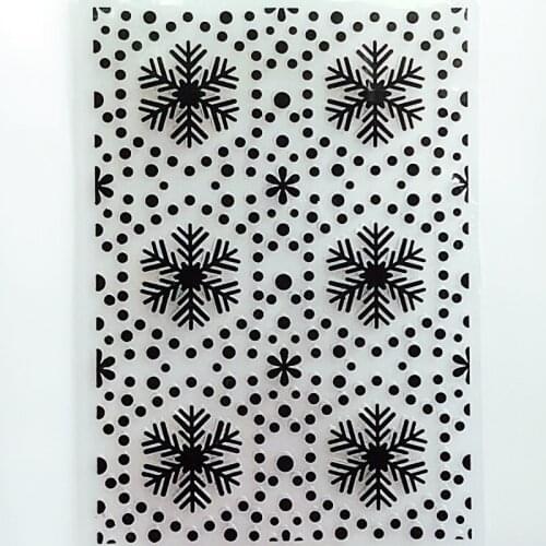 YLEF086 Snowflake Plastic Embossing Folder For Scrapbook Stencils DIY Photo Album Cards Paper Making Decoration Scrapbooking