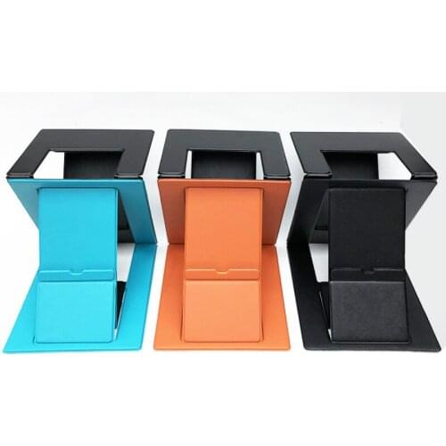 Adjustable Laptop Holder Lightweight Folding Netbook Multi-Angle Stand for Office Table Desk Laptop Computer Orange