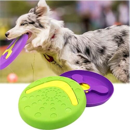 Detachable Flying Disc Pet Dog Toys Outdoor Medium Large Dog Interactive Training Disc Toy Dual Usage Dog Puppy Food Bowl Disk