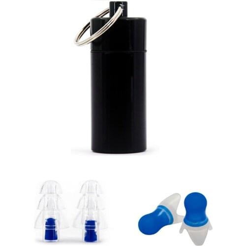 2 Pairs Silicone Filter Ear Plugs High Fidelity Earplugs for Sleep Reusable Noise Cancelling Concerts Motorcycle Drummer Earplug