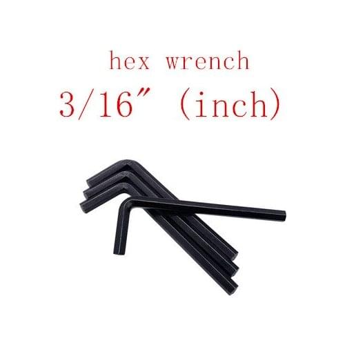 50pcs 3/16" inch steel with black hex allen key wrench spanner hand tool