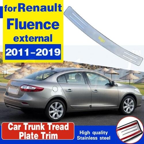 Car Styling Stainless Steel Rear Bumper Protector Sill Trunk Tread Plate Trim for Renault Fluence 2011-2019 Car accessories