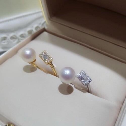 Super Classic Rings Settings S925 Sterling Silver Pearl Rings Holder Women DIY Pearl Rings Jewelry Accessory 3Pcs/Lot