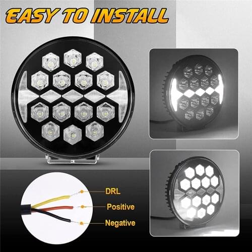 80W LED Work Light Bar Bright Daytime Running Light For Offroad Work Light 12V Light Fog Lamp 4x4 LED Tractor Headlight Bulbs