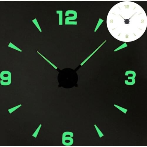 Luminous Wall Clocks Large Clock Watch Horloge 3D DIY Stickers Quartz Luminou Duvar Saat Klock Modern Mute Luminous Wall Clock