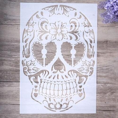 A4 Size DIY Craft Layering Skull Stencil For Wall Painting Scrapbooking Stamping Stamp Album Decorative Embossing Paper Card