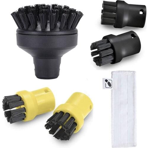 Muli-Purpose Round Brush Cleaner Cloth Pads Universal Steam Cleaning Kit For Karcher SC1 SC2 SC3 SC4 SC5 SC7 Vacuum Cleaner Part