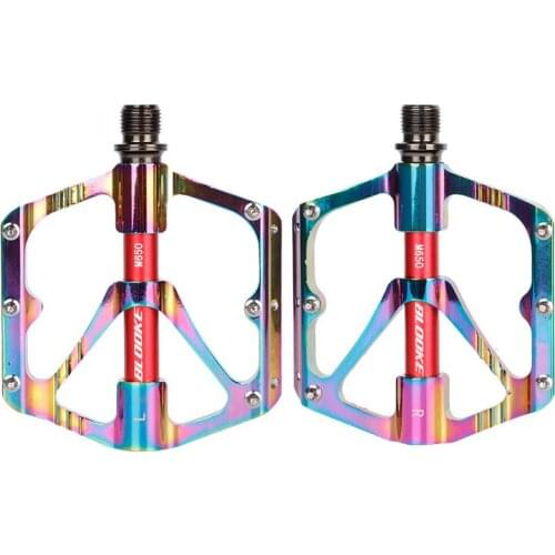 BLOOKE Mountain Bike Pedals Colorful Lightweight Skid Proof Bearing Pedals Cycling Pedals Universal