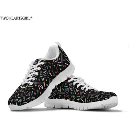 Twoheartsgirl Teaching Tool Casual Sneakers Woman Comfortable Breathable Flat Shoes Female Platform Sneakers Women Chaussure