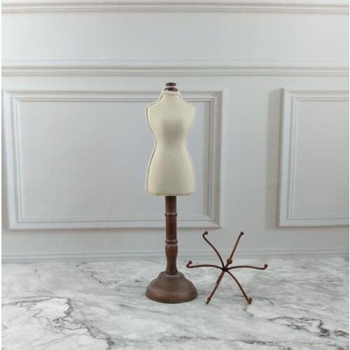 1/4 Female Mannequin,flexible for women sewing body,Jewelry Storage Decoration Necklace Bracelet Display wood Disc base pin C539