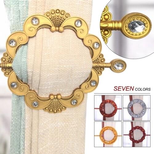 1 Pair Roman Circle Vintage Curtain Buckle Clip Curtain Decoration Ring Art Circle Curtain Buckle Ribbon Home Curtain Accessory