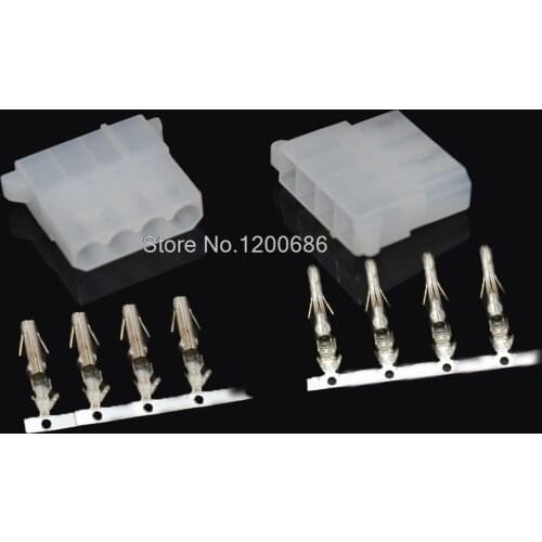 10 Set 5.08mm Connector Large 4 Pin Computer IDE Power Connector