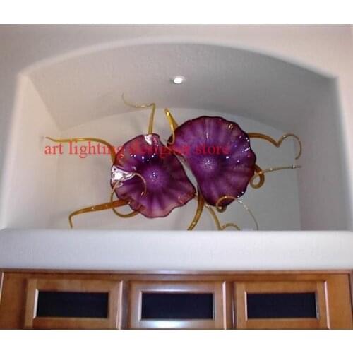 100% Mouth Blown Borosilicate Glass Plates and Glass Pipes Home Decor Wall Art