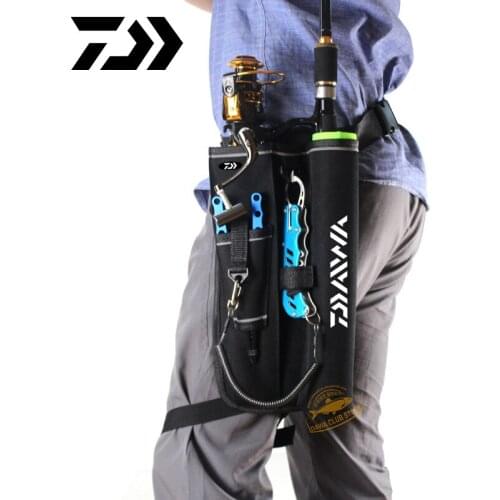 2020 Daiwa Outdoor Fishing Tackle Bag Oxford Cloth Fishing Tackle Rod Bag Waist Drop Leg Pack Rod Accessaries Storage Bag