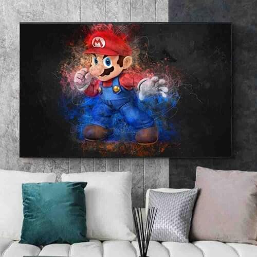 2021 HD Cartoon Printed Art Posters And Prints Boys Game Canvas Painting Vintage Pictures For Living Room Kids Room Decorative