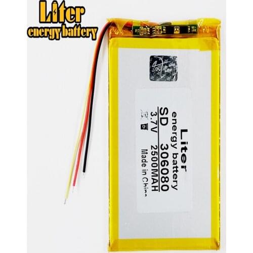306080 2500 mah love landing PDA smart tablet computer 3.7 v polymer 3 line