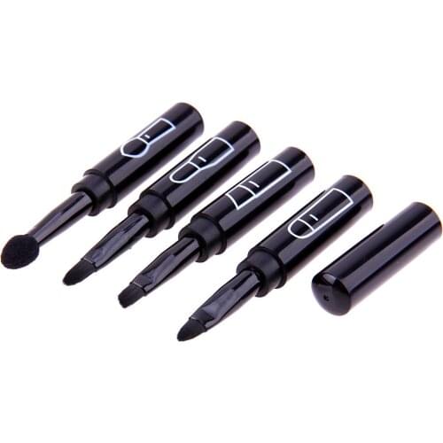 4 in 1 Portable Retractable Makeup Brush Lip Brush Eyeliner Brush for Travel Outdoor Camping Portable Tool