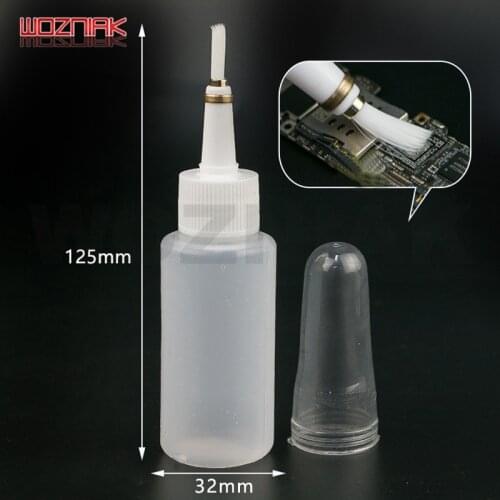 WOZNIAK 50ml Rosin Bottle With brush Washing Water Brush Bottle for Mobile Phone Mainboard chip IC PCB Cleaning Welding Repair