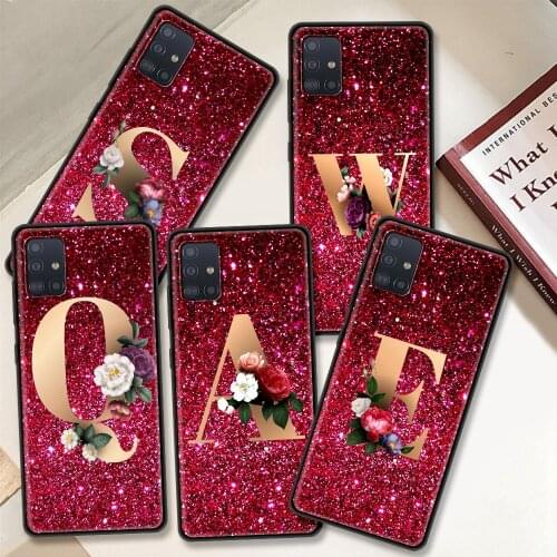 Phone Case For Samsung Galaxy A51 A71 A21S A31 A41 A11 A01 M30s M31 M31s Black Funda Cover Cute Fashion Letter