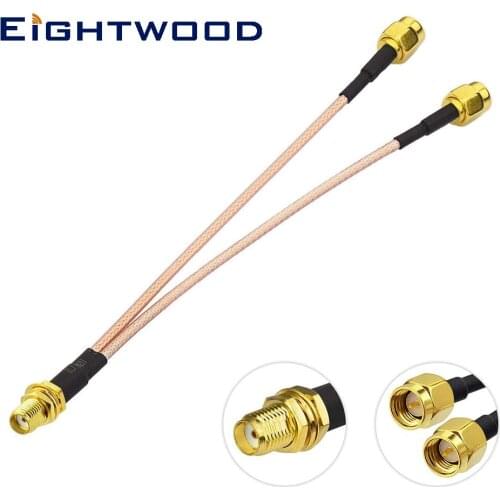 4G LTE Antenna Splitter Cable 15cm SMA Female to Dual SMA Male V-Shape for MiFi Mobile Hotspot Cellular Amplifier Signal Booster