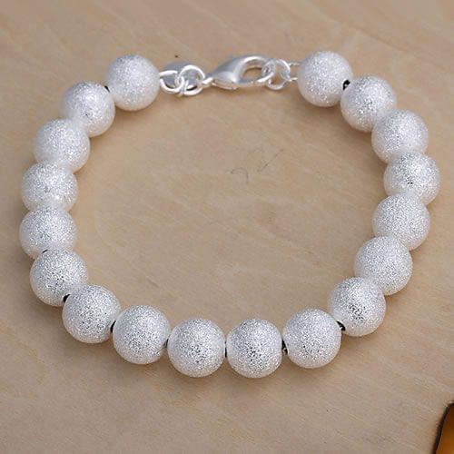 H075 free shipping bracelet, free shipping fashion jewelry 10mm Beads Bracelet /avmajmta asaajjha silver color